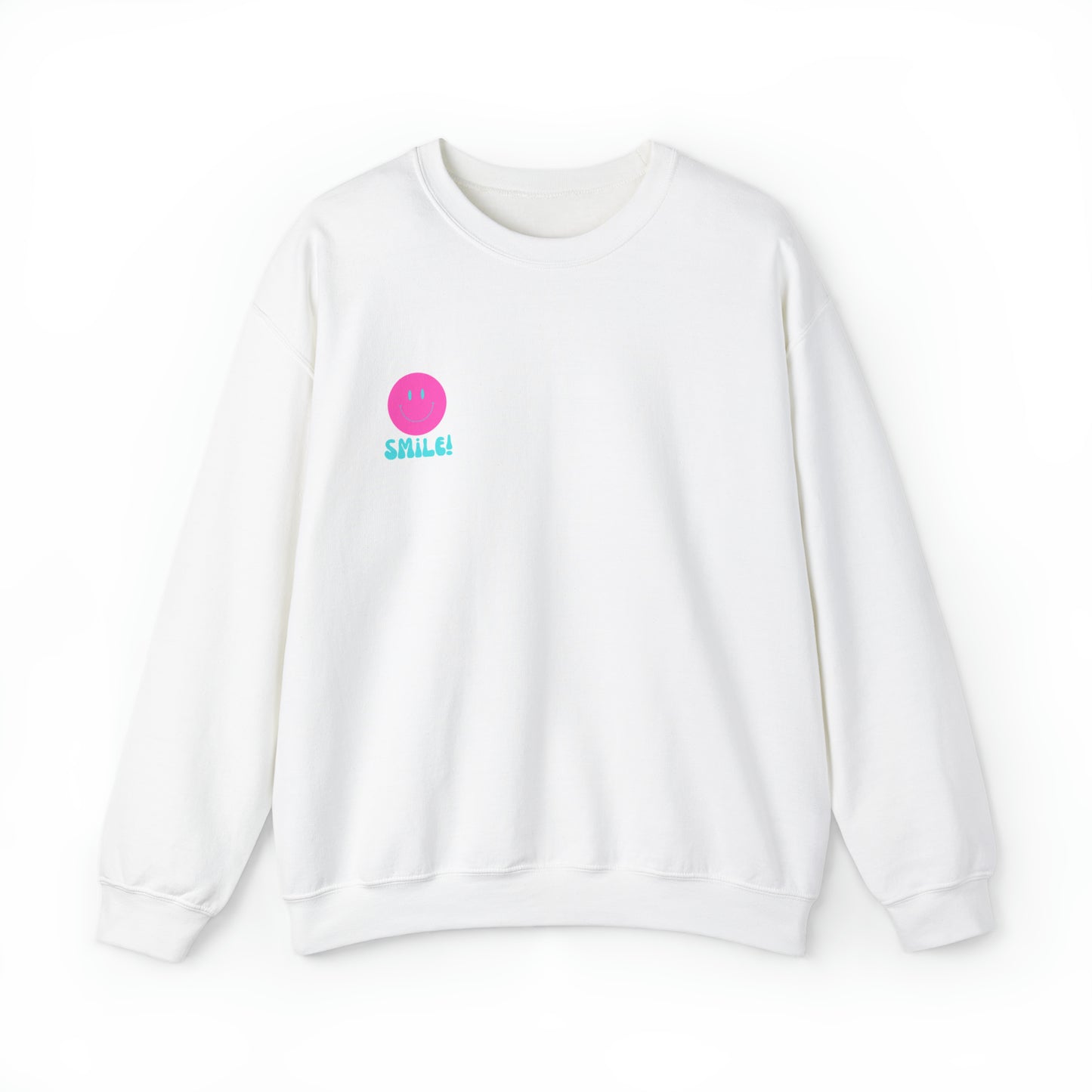 Pink and Turquoise Smile sweatshirt